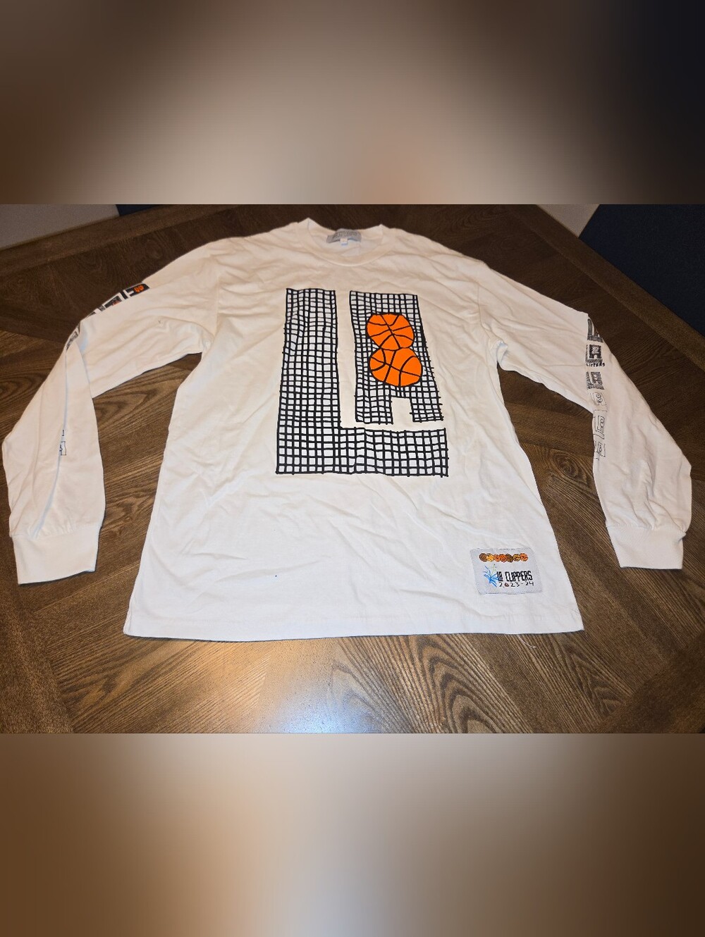 Los Angeles LA Clippers Basketball Case Study JBPW Long Sleeve T Shirt sz LARGE